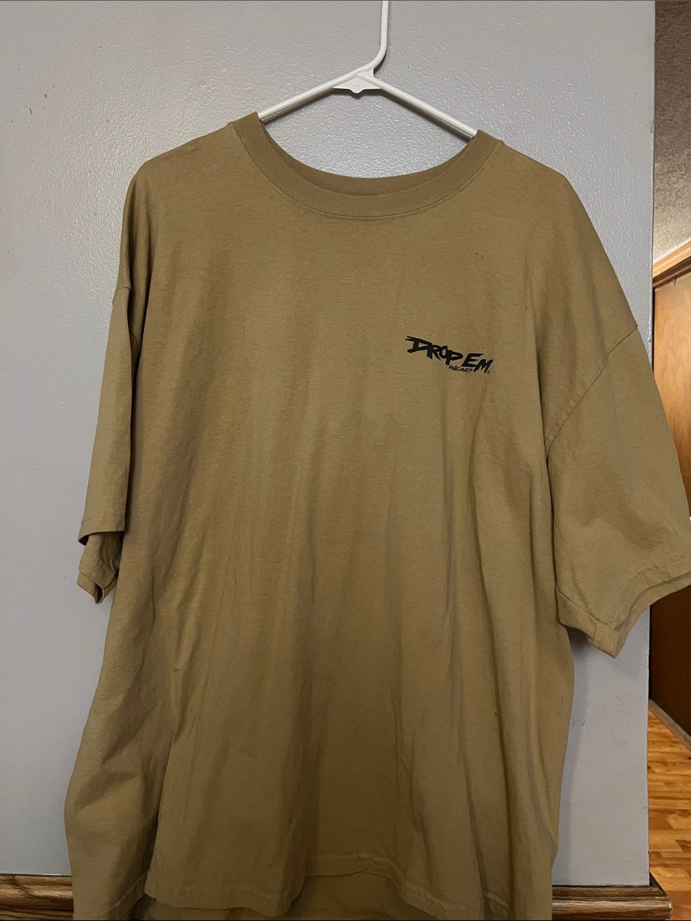 Men's Tan Graphic Cotton T-Shirt -